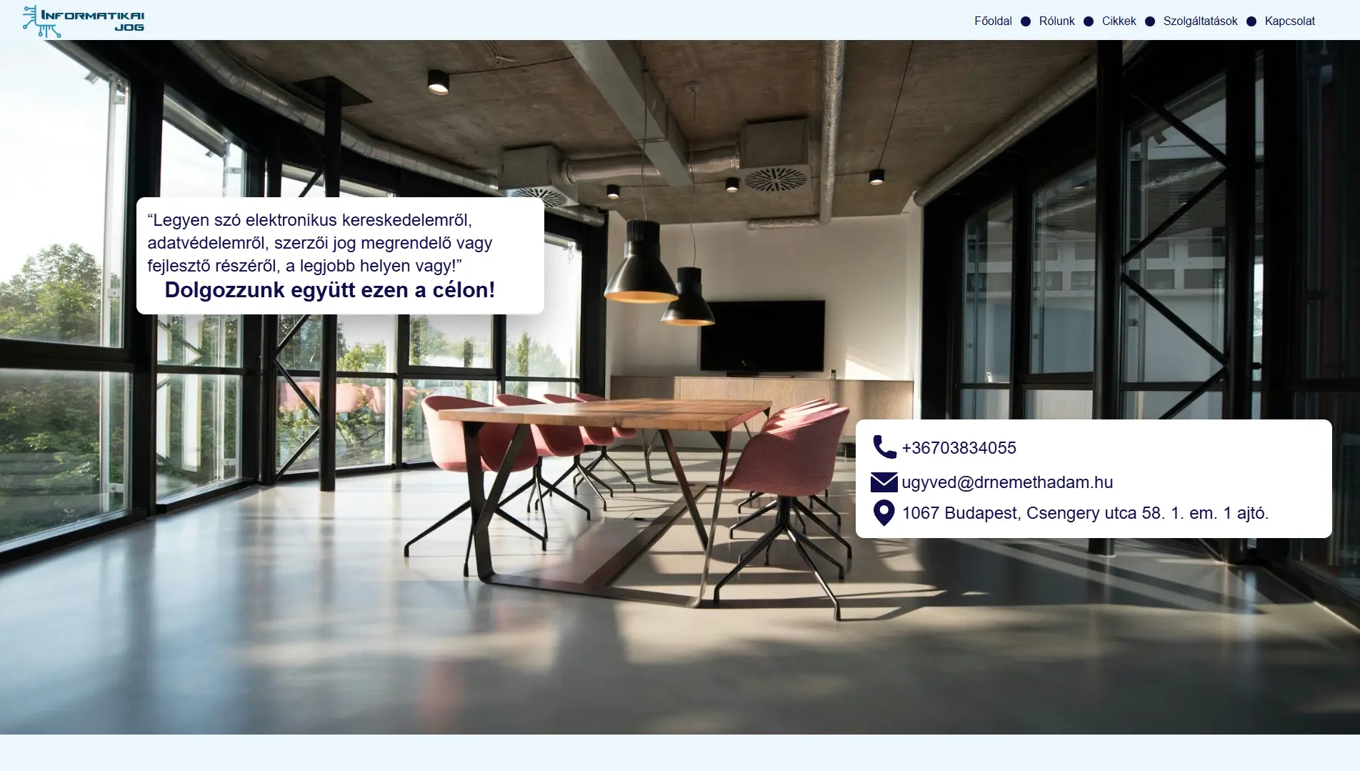 Website development reference – Dr. Ádám Németh Law Office – IT Law